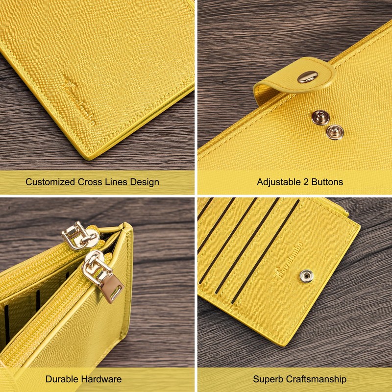 Travelambo RFID Wallet Women Large Size Bifold Multi Card Wallet