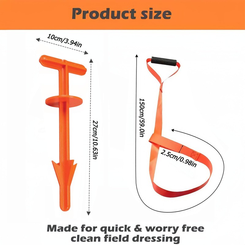 GHYTRIGEN 4 Pcs Deer Hunting Accessories,1700lbs Loadbearing Deer Drag Rope