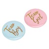 HERCHR Pack of 60 Gender Reveal Buttons Pins, Boy Girl