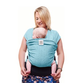 Funki Flamingo Baby Sling Wrap Newborn to Toddler Stretchy One Size Cozy and Calming Light Blue