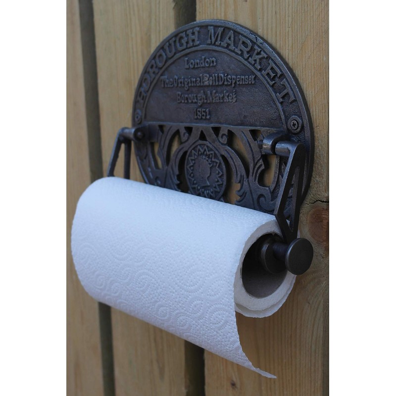 Antique Iron London's Borough Market Kitchen roll Holder