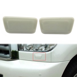 GXARTS 2Pcs Left and Right Grey Headlight Washer Spray Nozzle Cap Cover 85044-0C010 85045-0C010 Compatible with Toyota Sequoia 2008 2009 2010 2011 2012 2013 2014 2015 2016 2017 2018 2019 2020