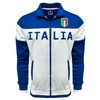 Just 4 Kicks Men's Italy Jacket, White Full Zip Italia