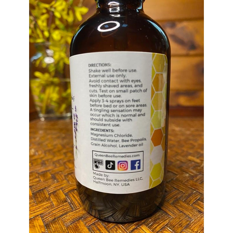 Queen Bee Remedies LLC Magnesium Spray Lavender, Vanilla, Unscented 4oz