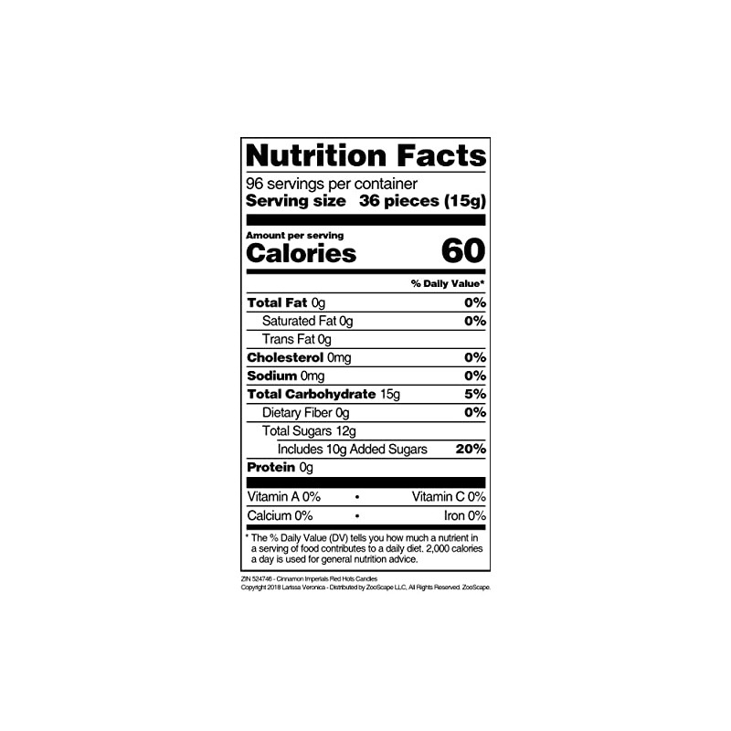 Cinnamon Imperials Red Hots Candies (16 oz, ZIN: 524746)