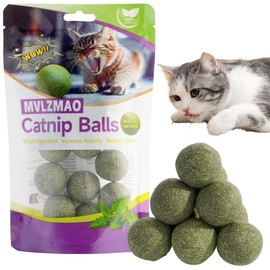 NZLOMXU Catnip Balls Kitten Cat Nip Ball Licker Toy Natural Catnip Ball for Cats of All Breeds,Cat Lick Ball Toys That Fascinate Cats
