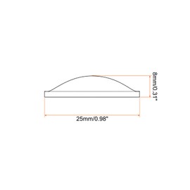 PATIKIL 10pcs 25mm Diameter 8mm Height Flat Convex Lens Acrylic LED Optical Convex Capacitor Lens for LED Flashlight Bicycle Headlamp Transparent