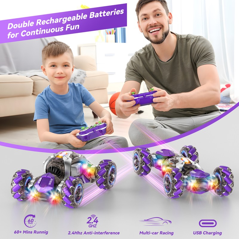Nicella Gesture Sensing RC Stunt Car, Remote Control Cars Transformer