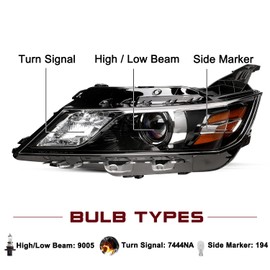 JSBOYAT Fits for 2014-2020 Chevy Impala [Halogen Style] Projector Black Headlights Pair OE Style Factory Headlight Assembly Driver Left + Passenger Right Side NOT FIT HID MODEL