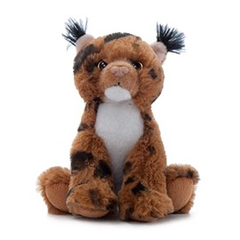 The Petting Zoo Bobcat Stuffed Animal Plushie, Gifts for Kids, Wild Onez Babiez Zoo Animals, Bobcat Plush Toy 6 inches