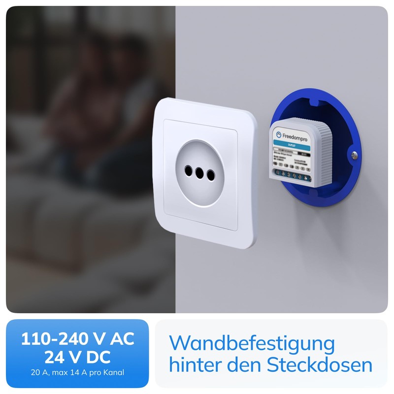 Freedompro Outlet Module Mini OL0602-E, Smart WiFi 2 Channel Switch,