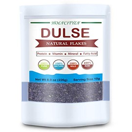 Holfcitylf Natural Dulse Flakes, 100% Pure Sea Vegetables, No GMO, Sun Dried (Dulse Flakes-8oz)