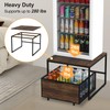 VANVERB Mini Fridge Stand with Storage, Heavy Duty Refrigerator Stand