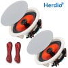 Herdio 1 Pair 6.5" Bluetooth Ceiling Speakers 300W Flush Mount