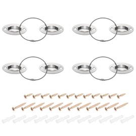 uxcell Furniture Anchors (4 Packs), Anti Tip Furniture Anchors for Proofing Iron Wall Anchors Straps Kit for Cabinets Bed Shelf Furniture Fasteners to Wall, Silver