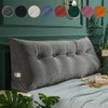 Velvet Triangular Headboard Wedge Pillow,Removable Cover Headboard Pillow Daybed Bunk