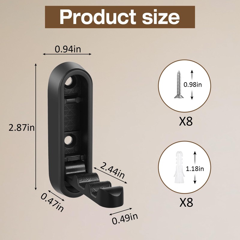 Gonggi 4pcs Glod Foldable Coat Hook for Wall - Heavy