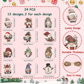 Christmas Ornaments Christmas Gnomes Christmas Tree Topper Christmas Decorations Ornaments Hanging Ornament Christmas Gnome Ornaments Christmas Tree Christmas Wreaths Gnome Hanging Ornaments 24pcs