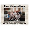 CAIFZ Four Generations Picture Frame, Family Wooden Photo Frame, 4x6