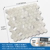MOFIT Hexagon Peel and Stick Backsplash Tiles Kitchen,Self-Adhesive Metal and