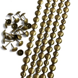 Let's Decorate 5 Meters Upholstery Tacks Strips Brass,Decorative Nail Strips Sofa Trims Tapes,Indoor Garden Chair Tacks,Loosing Tacks Matched (11mm Brass)
