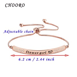 CHOORO Wedding Gift Flower Girl Rhinestone Bracelet Flower Girl Gift Wedding Party Jewelry (Flower Girl Rhinestone bracelet)