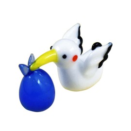 Four Cart Cute Handmade Glasswork Stork
