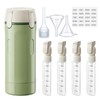 Dispenser da Viaggio 4 in 1, con Etichetta e Imbuto,