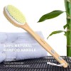 Metene Long Handle Body Brush Bamboo Dual-Sided Back Scrubber Shower