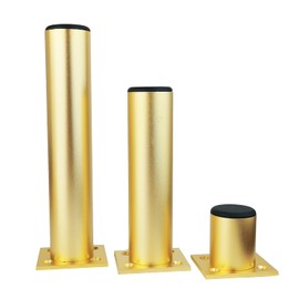 Qrity 180 mm Height Furniture Legs Cabinet Feet Aluminium Alloy Kitchen Feet Sofa Feet Metal Table Legs Gold