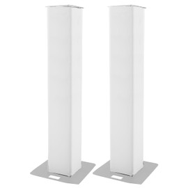 Pair of Totem Covers in Spandex, Truss Cover 30 x 30 cm, Choice of 4 Heights (200 cm Height, White)