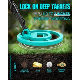 JOYAIRE Metal Detector for Adults with 9" Waterproof Coil & 7" Depth, IP68