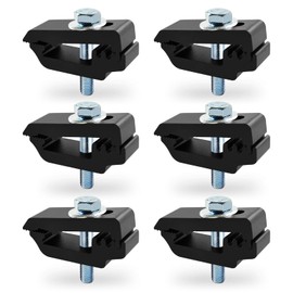 QYMOPAY Aluminum Mounting Clamps 1112514 Tonneau Cover clamps，Truck Cover, Cap Clamps 6PCS Black