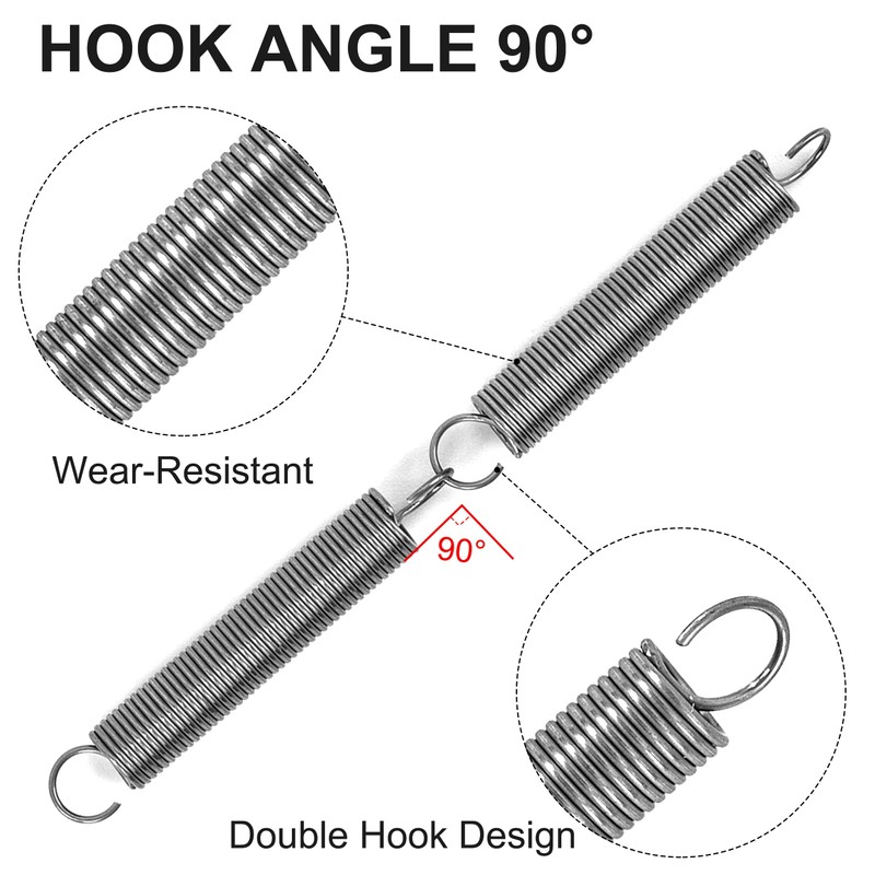 GUNGY Tension Springs with Hooks Stainless Steel Tension Spring Tension