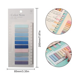 600Pcs Sticky Tabs, Transparent Sticky Notes Flags Pastel Book Tabs Annotation Tabs Morandi Page Markers Clear Index Tabs with Ruler Translucent Index Stickers for Books Page Bookmarks Office Supplies