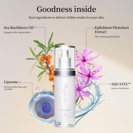 Dazzelslim Moisturizer Face Cream & Facial Serum Set, with Niacinamide, Sea Buckthorn Oil, & Pro-Xylane, Anti Wrinkle Cream, Deeply Hydrates & Smooths Fine Lines, Fragrance-Free, Made in Taiwan