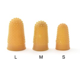 Finger Protector with Hole, Finger Cots, Latex Finger Tips Caps, Finger Covers (12 PCS Thimbles), New Material (Latex-Free), Finger Sleeves Great for Nail Art Work, Hand Eczema and More,HJ-NAT218 (S)