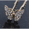Bridal/Wedding/Prom/Party Set Of 6 Gold Plated Crystal 'Butterfly' Hair Pins