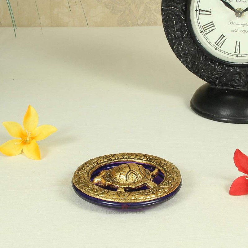 Handicrafts Paradise Tortoise in Metal and Purple Glass