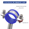 sourcing map 2Pcs Stainless Steel Pipe Supports Wall Mount Ceiling
