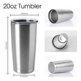 HASLE OUTFITTERS 20oz Tumblers Bulk Stainless Steel Cups with Lid Double Wall Vacuum Insulated Coffee Mugs for Cold & Hot Drinks Pack