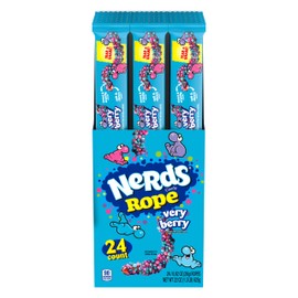 Nerds Rope Candy, Very Berry, 0.92oz (Pack of 24)