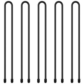 Paquete de 5 bridas de silicona de 18 pulgadas, organizadores de cables flexibles reutilizables con núcleo de acero para el hogar, oficina, cocina y viajes (4 mm de diámetro)