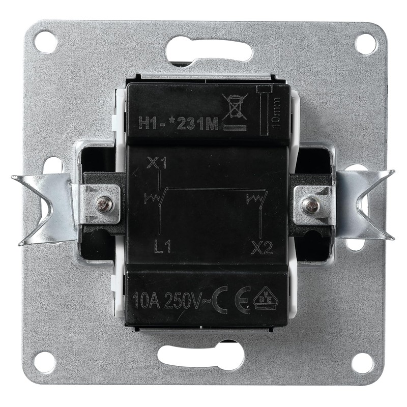 'McPower "Cross Switch, 250 V/10 A, UP, white