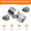 sourcing map Compression Fitting 3/8" Tube OD x 1/2" PT