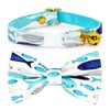 Fish Cat Bow Tie Collar, Blue Cat Collar, Breakaway with