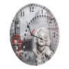 Wall Clock Antique Non Ticking Round Wall Clock Wooden Arabic