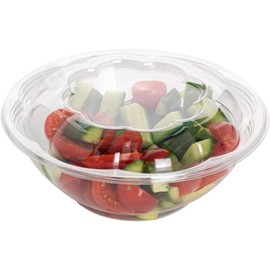 Smygoods Disposable Plastic Salad Bowls with Airtight Lids (Pack of 10-24 oz) Ideal for Meal Prep, Takeout, Catering, Parties, Picnics, and Food Storage, Stackable, Leak-Proof