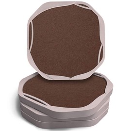 UMIRRO Drink Coasters Absorbent | Table Coasters for Drinks | Unique Novelty Coasters for Farmhouse, Bar, Office, Home | Non-Stick to Cup, Non Breakable and Kid Safe | Dark Brown Set of 4