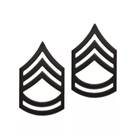 Sergeant First Class (SFC) E-7 Black Metal Pair
